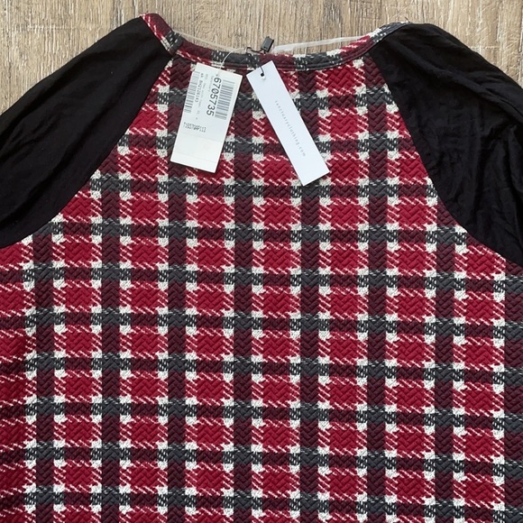 Sanctuary Vintage Plaid Baseball Shirt Red XS - Picture 4 of 4